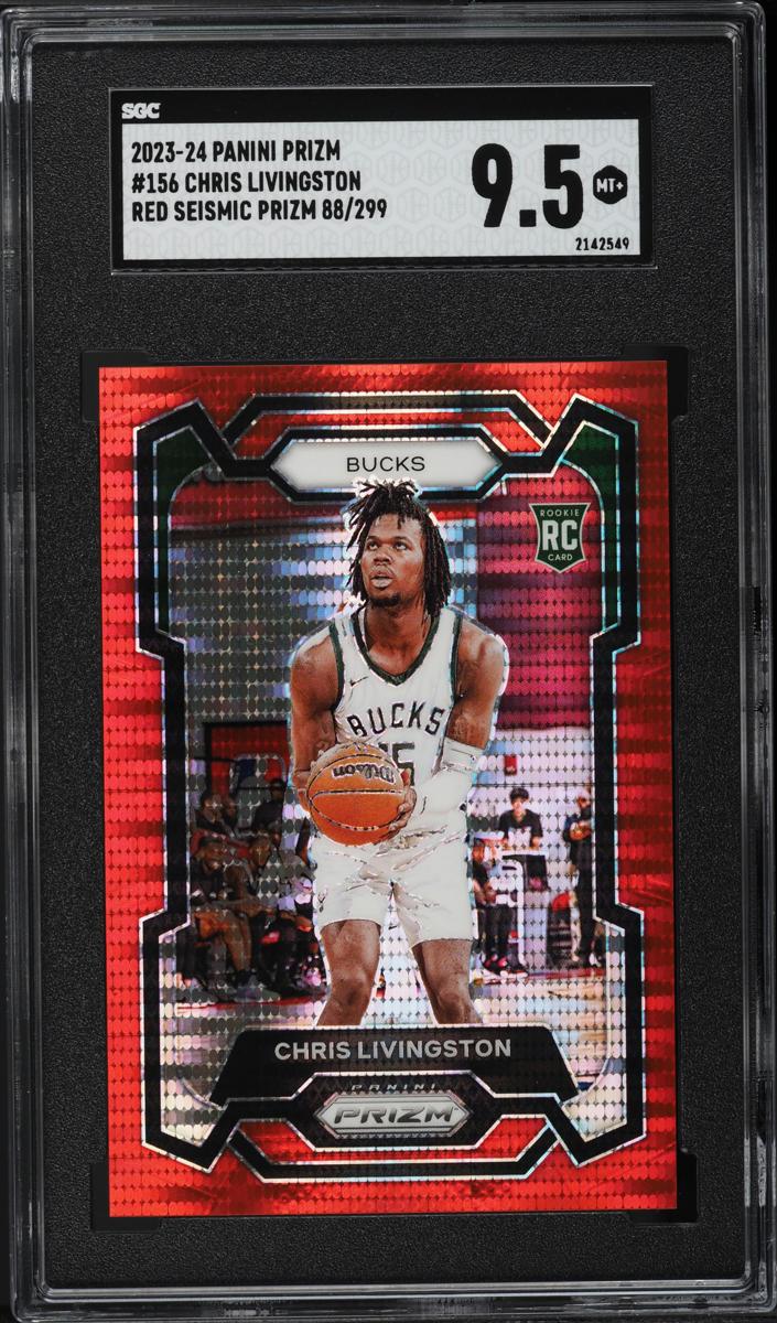 2023 Panini Prizm Basketball Red Seismic Chris Livingston #156 SGC 9.5