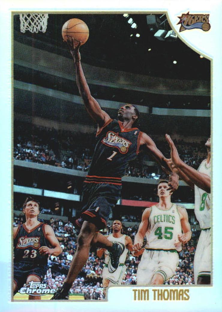 1998 Topps Chrome Basketball Refractor Tim Thomas #17 PSA 7.5