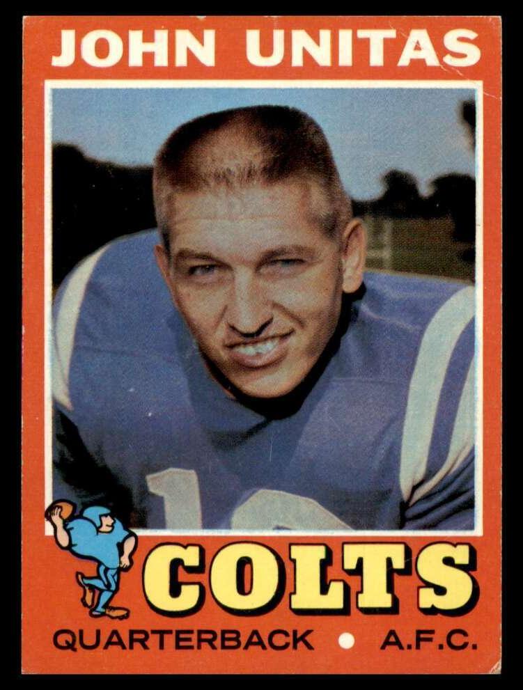 1971 Topps Football Johnny Unitas #1 PSA 7.5