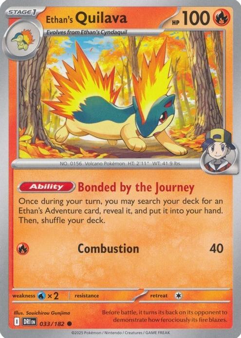 2025 Pokemon Scarlet & Violet Destined Rivals Ethan's Quilava #33 PSA 10