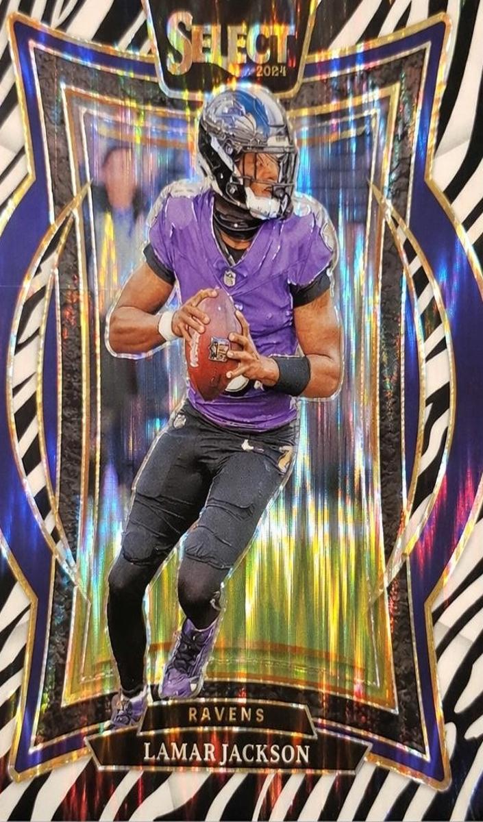 2024 Panini Select Football Zebra Lamar Jackson #35