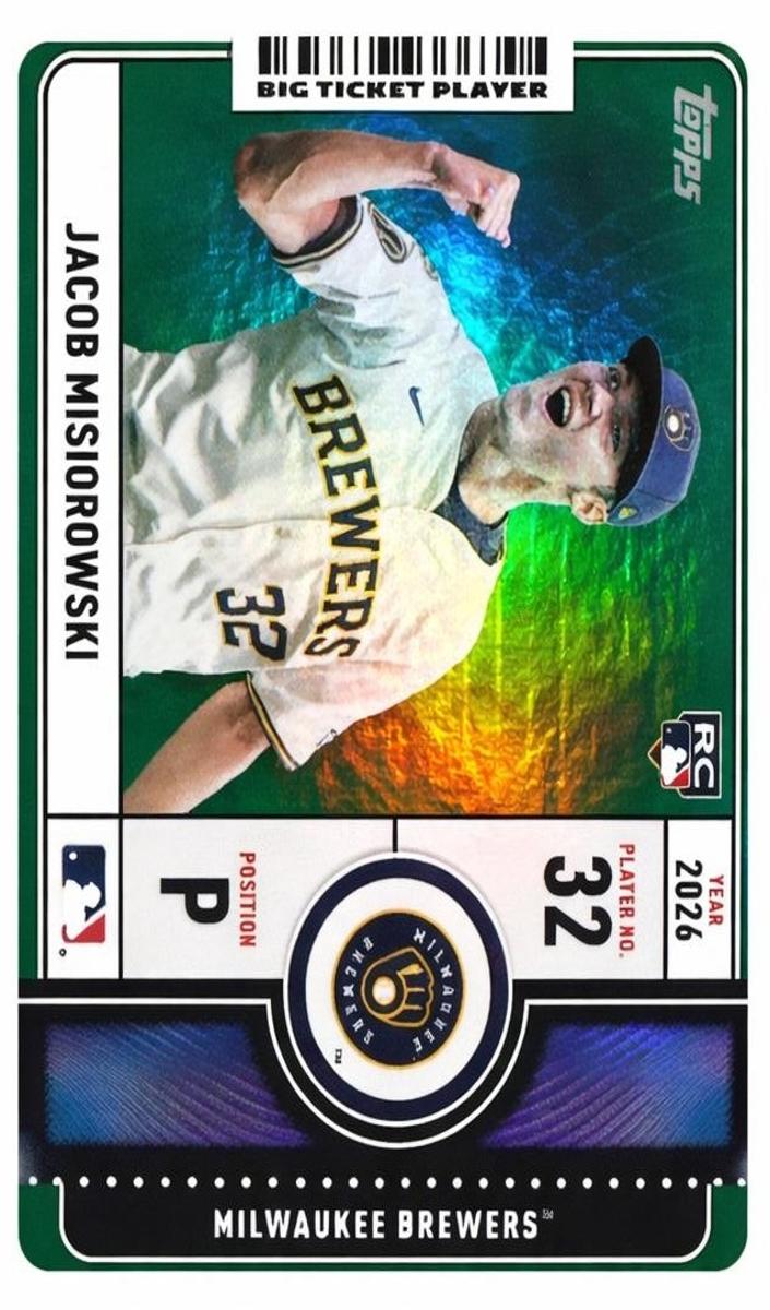 2026 Topps Baseball Green Foil Jacob Misiorowski #BTP-2