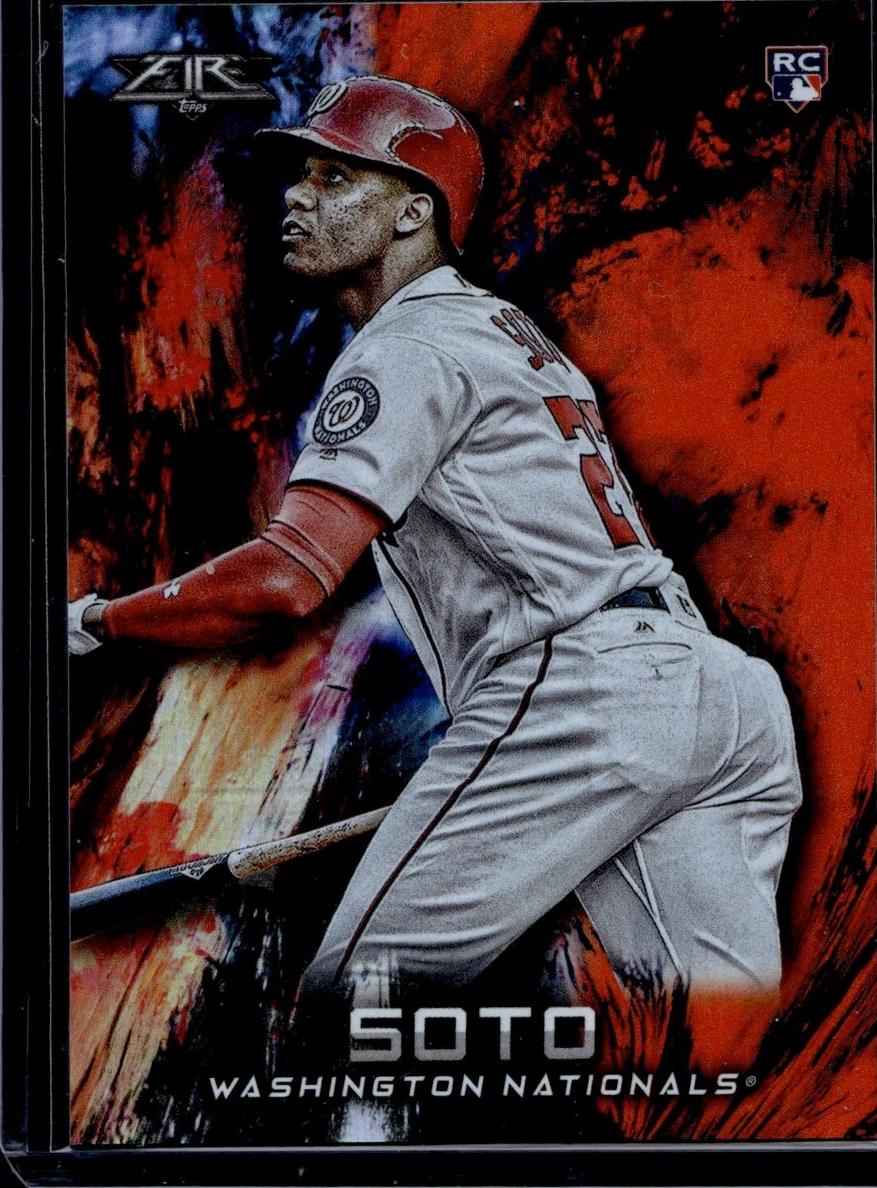 2018 Topps Fire Baseball Orange Juan Soto #181 PSA 10