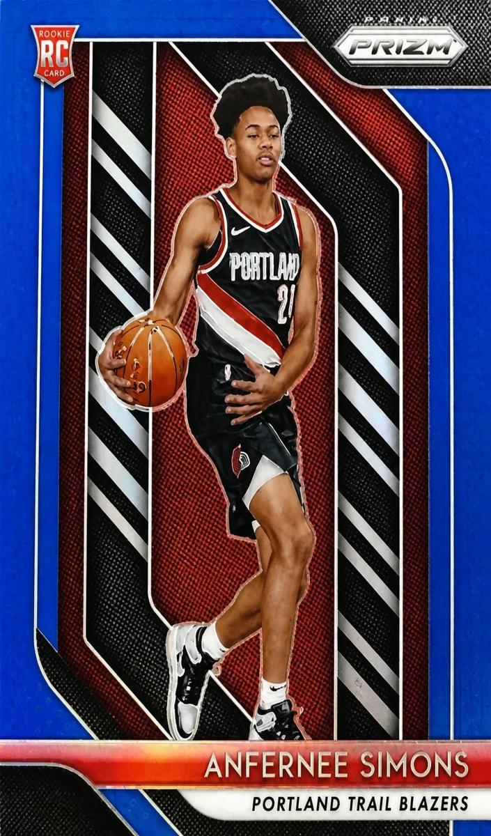 2018 Panini Prizm Basketball Blue Prizm Anfernee Simons #61 PSA 9