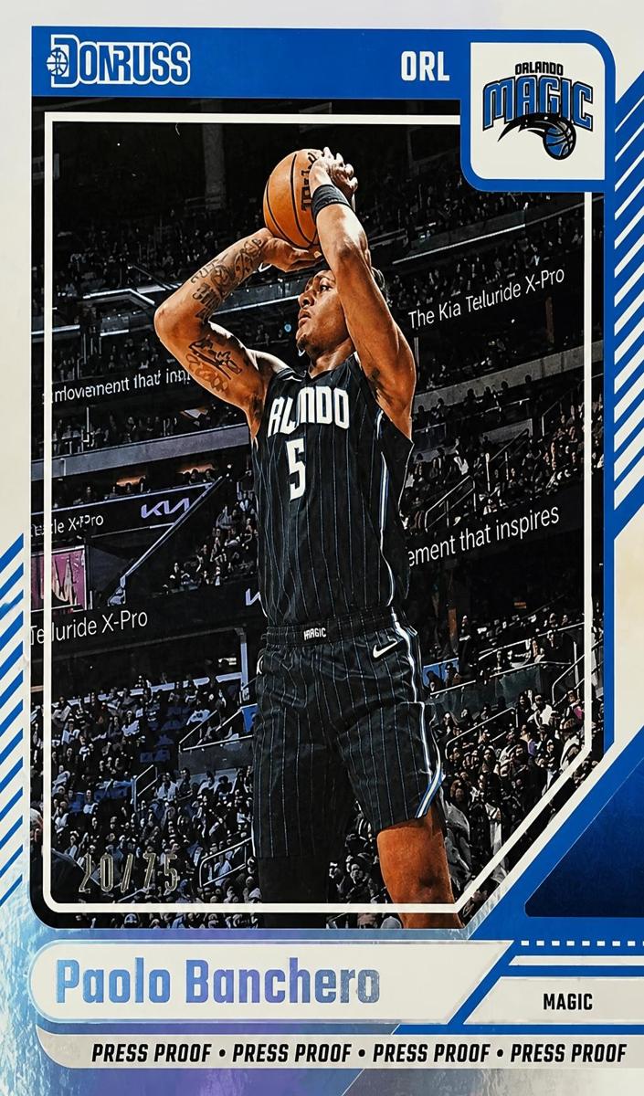 2024 Panini Donruss Basketball Press Proof Silver Die-Cut Paolo Banchero #2
