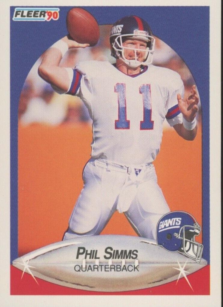 1990 Fleer Football Phil Simms #76
