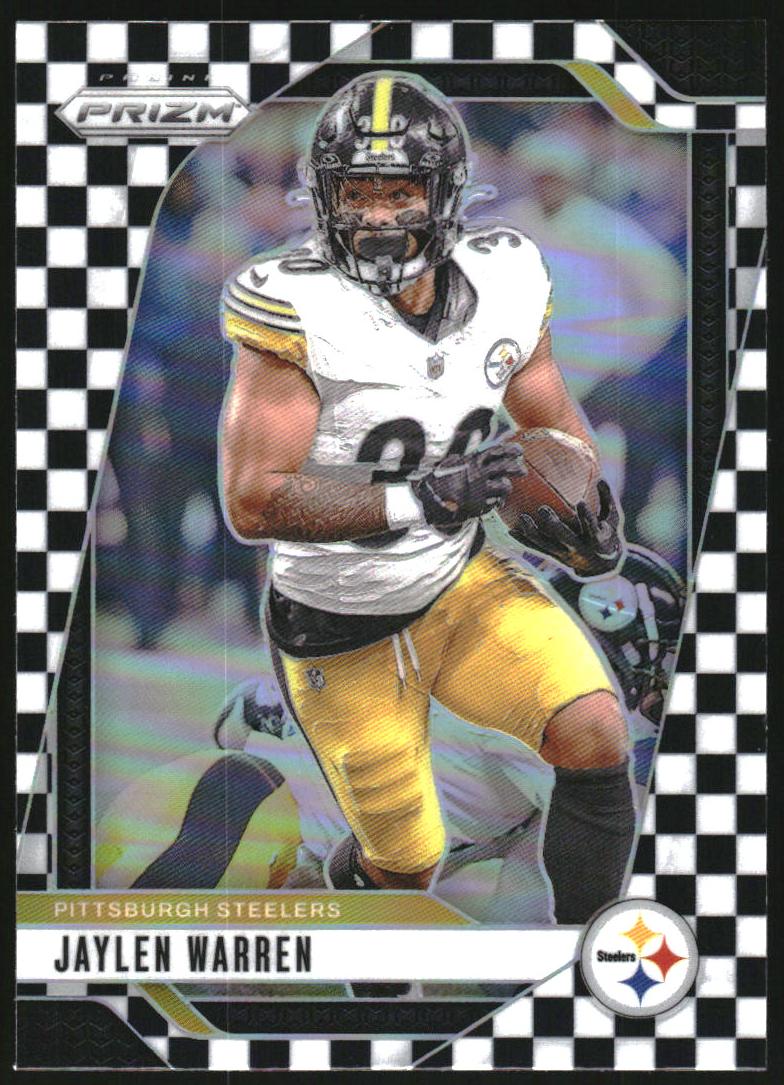 2024 Panini Prizm Football Black and White Checker Jaylen Warren #242