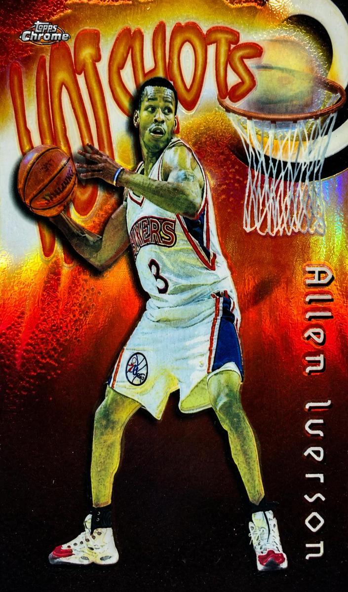 1998 Topps Chrome Basketball Refractor Allen Iverson #26 PSA 9