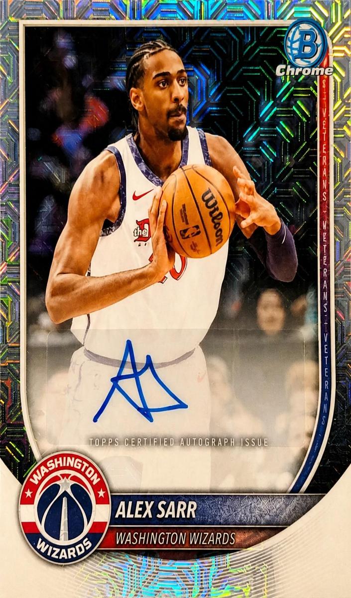 2025 Bowman Mega Box Basketball Mojo Refractor Alex Sarr #BCA-AS