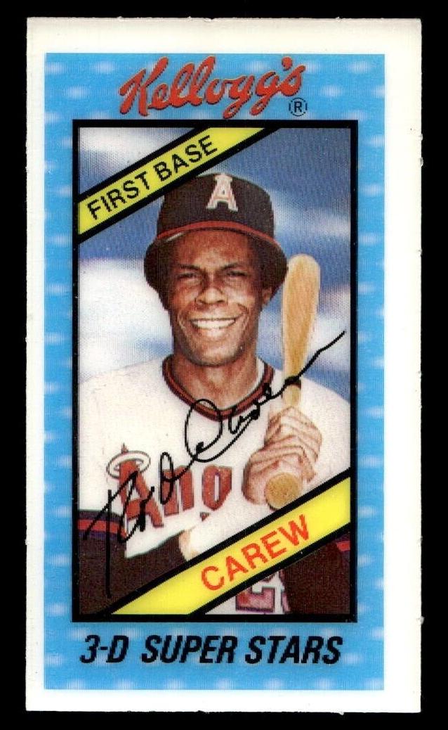 1980 Kellogg's 3-D Superstars Baseball Rod Carew #60