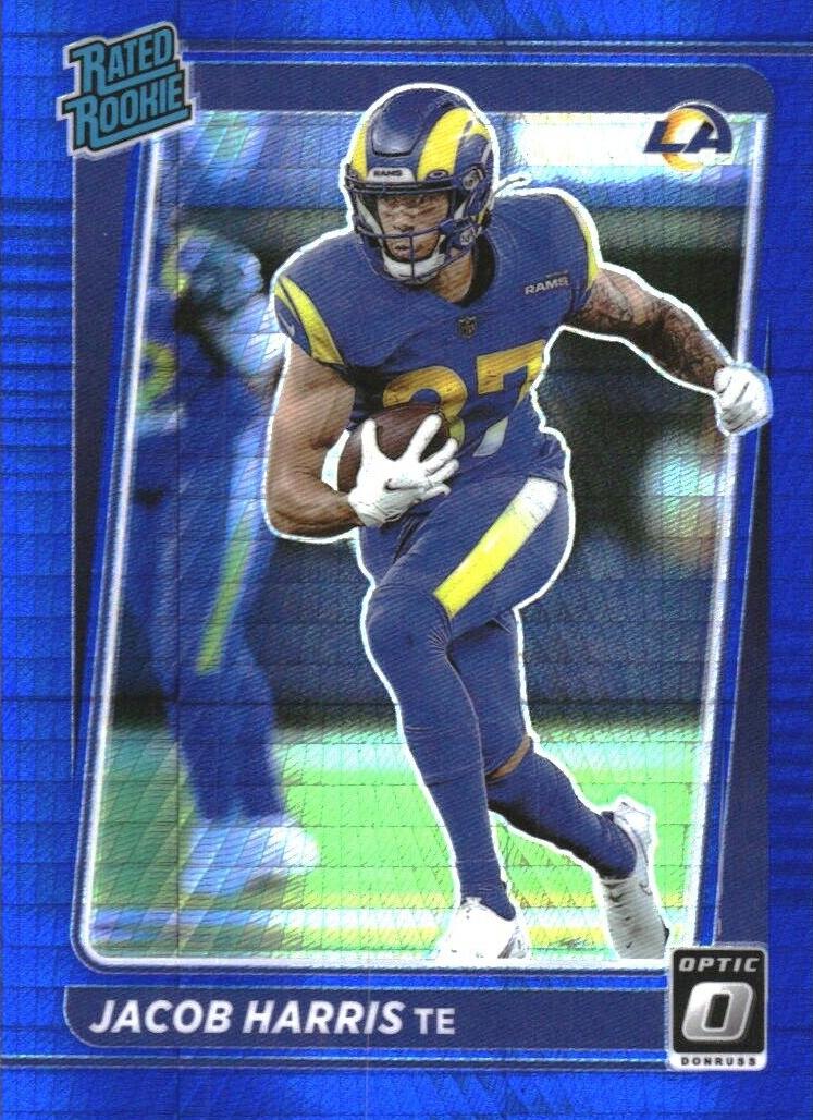 2021 Donruss Optic Football Blue Hyper Jacob Harris #238