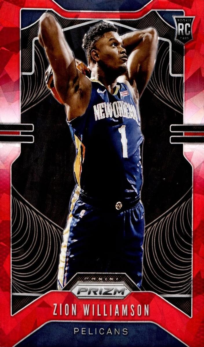 2019 Panini Prizm Basketball Red Ice Zion Williamson #248 BGS 9