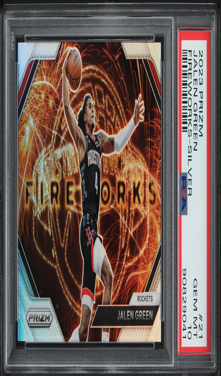 2023 Panini Prizm Basketball Silver Jalen Green #21 PSA 9