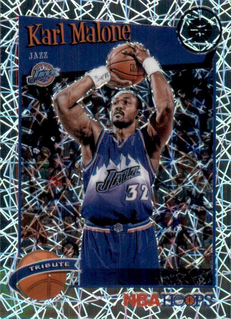 2019 Panini Hoops Premium Stock Basketball Silver Laser Karl Malone #286 PSA 8.5
