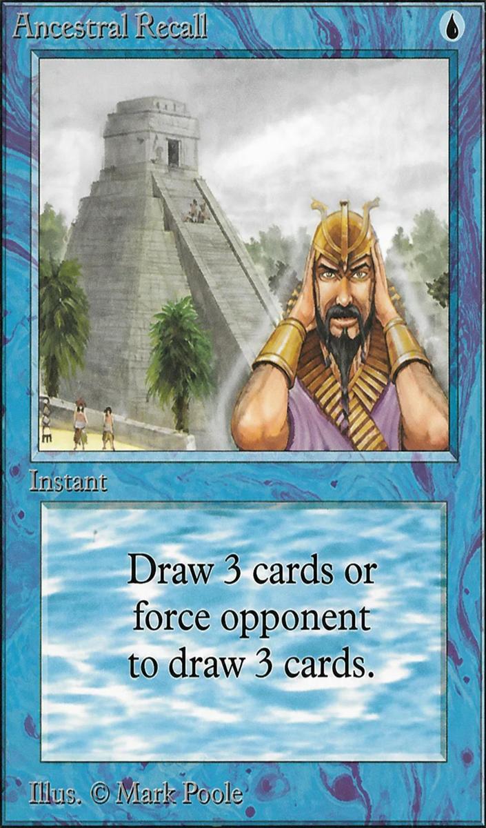 1993 Magic The Gathering Alpha Ancestral Recall #NNO