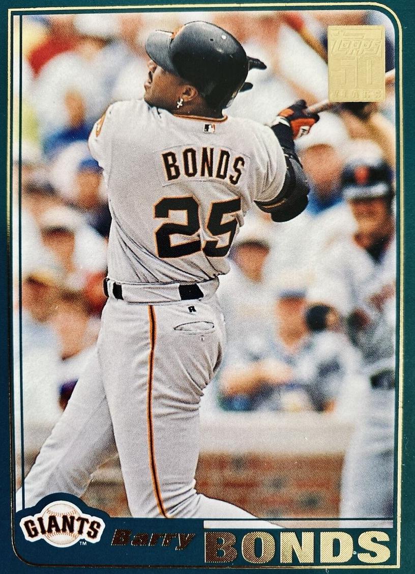 2001 Topps Baseball Barry Bonds #497 PSA 8
