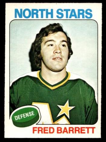 1975 O-Pee-Chee Hockey Fred Barrett #124