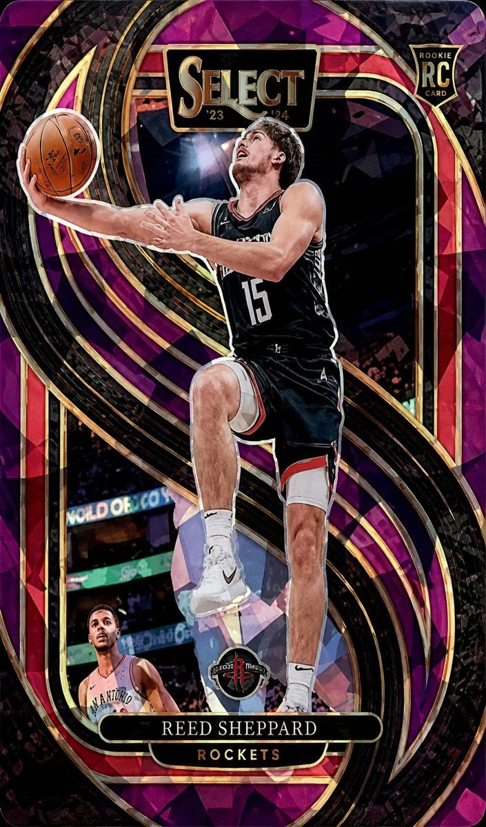 2024 Panini Select Basketball Purple Cracked Ice Reed Sheppard #68