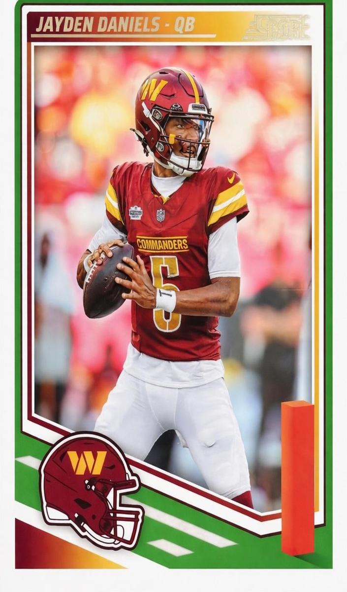 2025 Panini Score Football Jayden Daniels #195 PSA 9