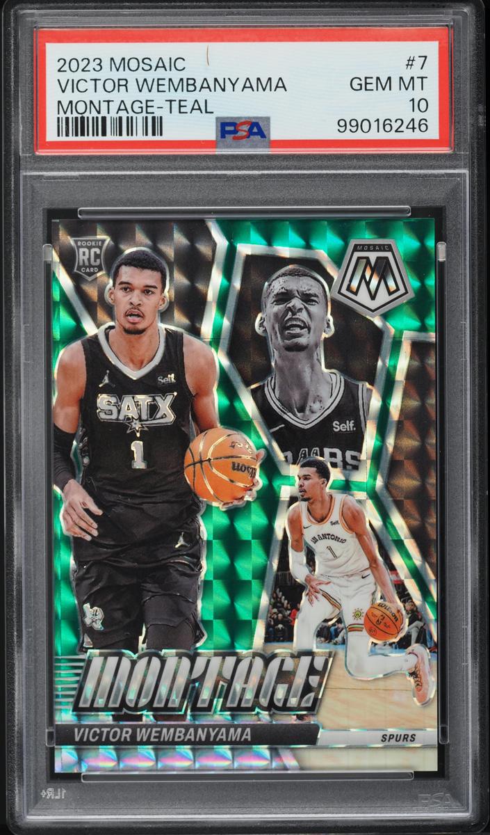 2023 Panini Mosaic Basketball Teal Victor Wembanyama #7 PSA 10