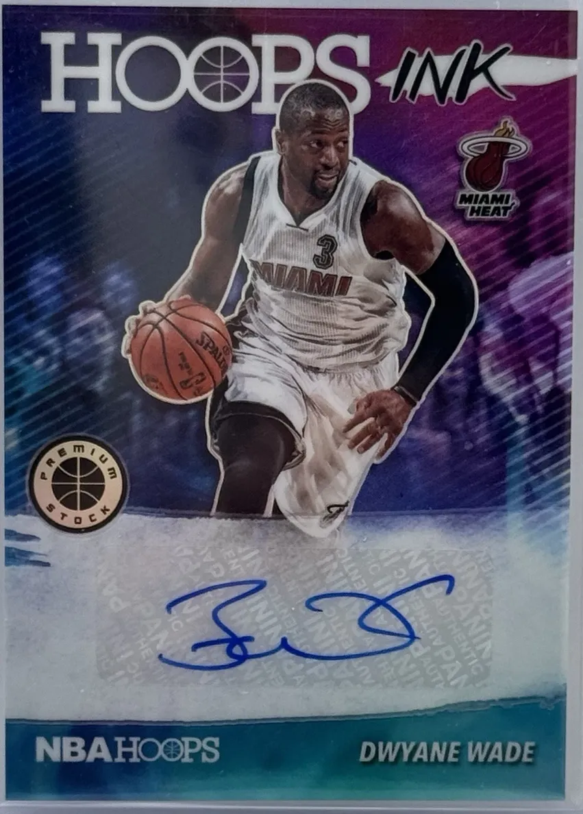 2019 Panini Hoops Premium Stock Basketball Dwyane Wade #HI-DWY PSA 9