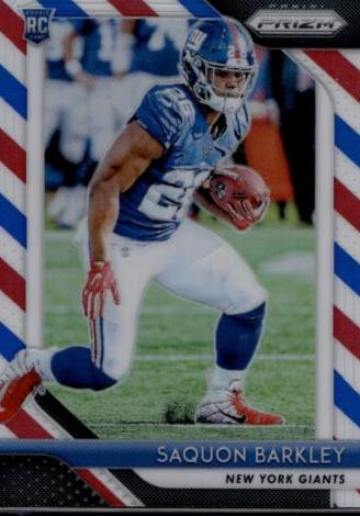 2018 Panini Prizm Football Red White and Blue Saquon Barkley #202