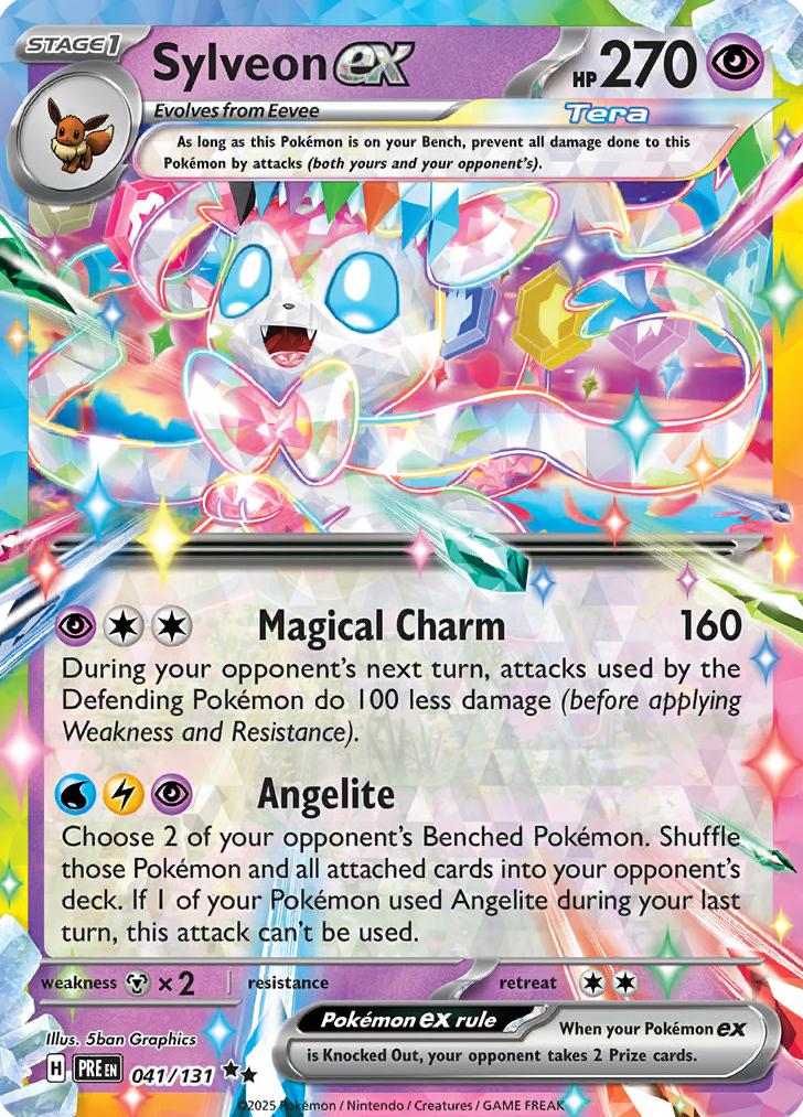 2025 Pokemon Scarlet & Violet Prismatic Evolutions Sylveon EX #41