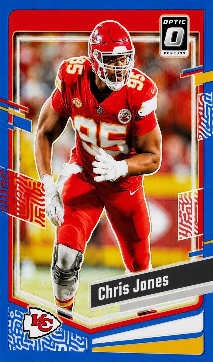 2023 Donruss Optic Football Blue Chris Jones #88