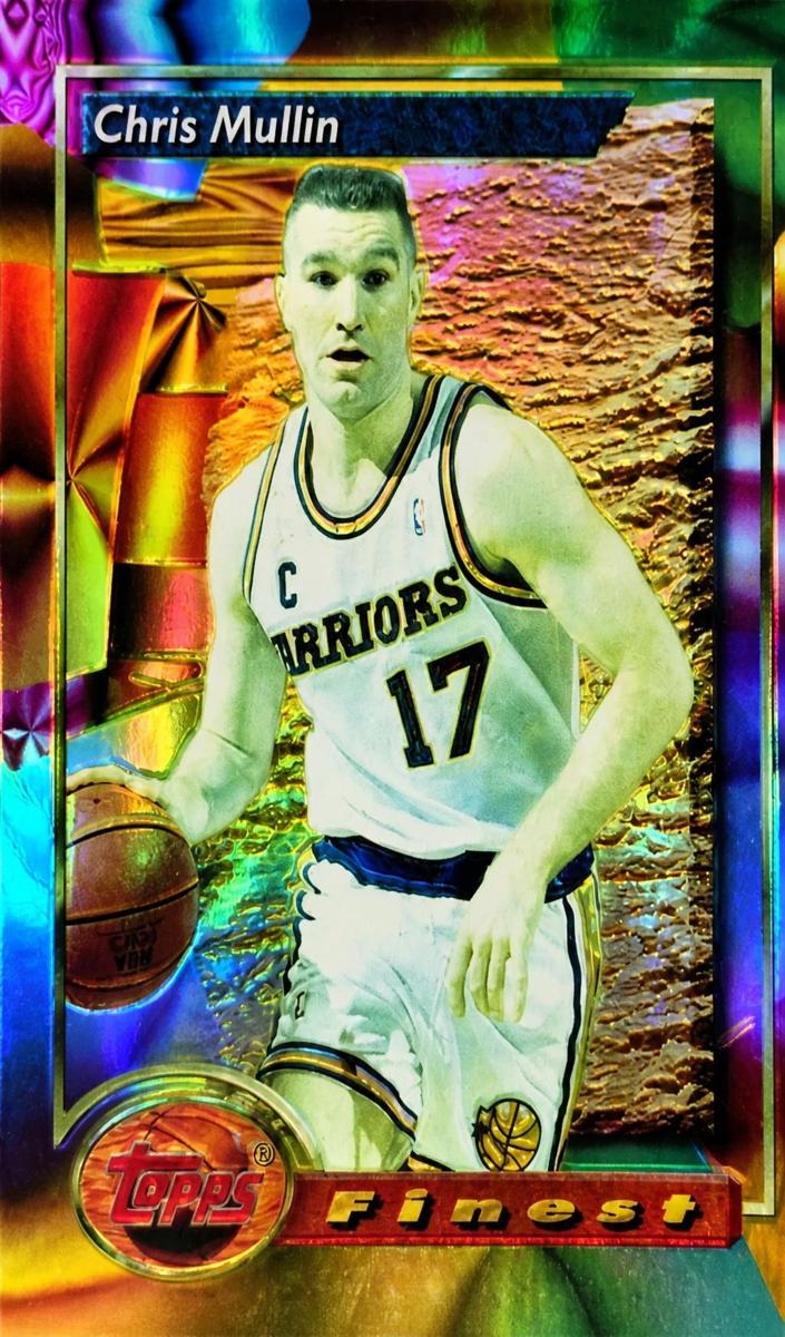 1993 Topps Finest Basketball Refractor Chris Mullin #176 PSA 9