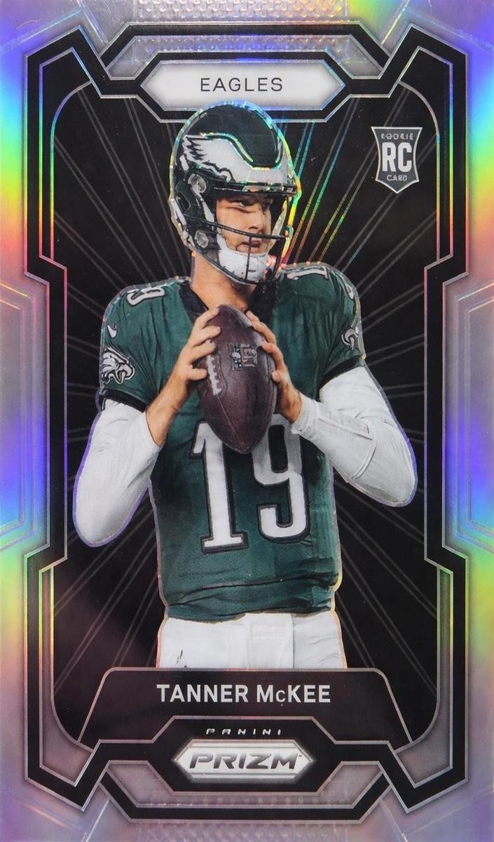 2023 Panini Prizm Football Silver Tanner McKee #319 PSA 9