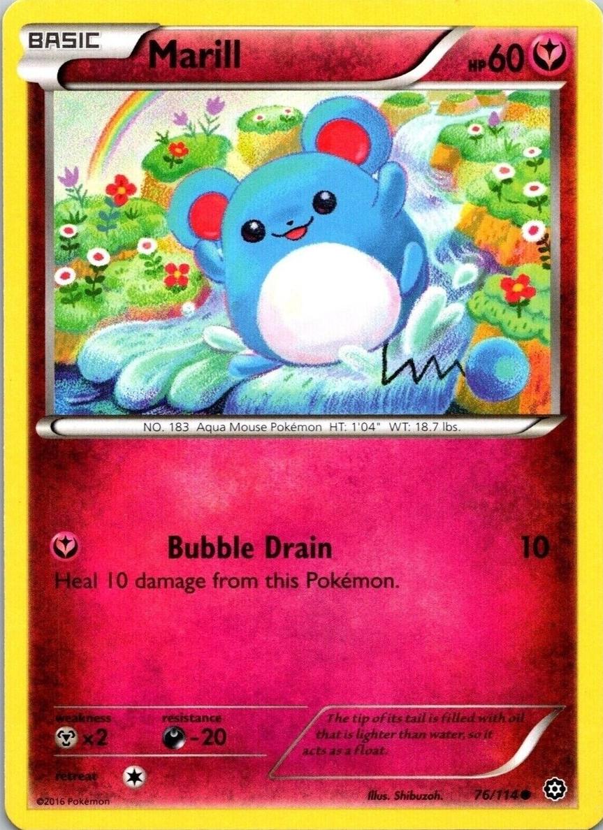 2016 Pokemon XY Steam Siege Marill #76