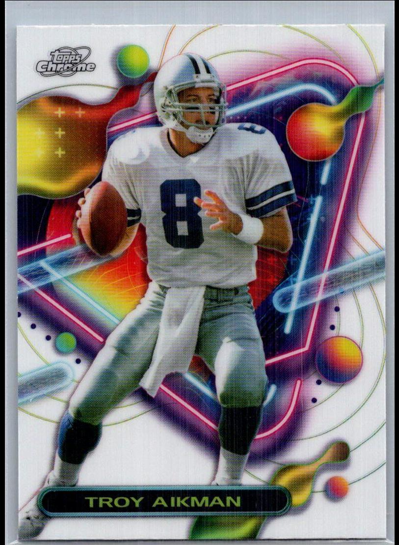 2023 Topps Composite Football White Hole Refractor Troy Aikman #264 PSA 10