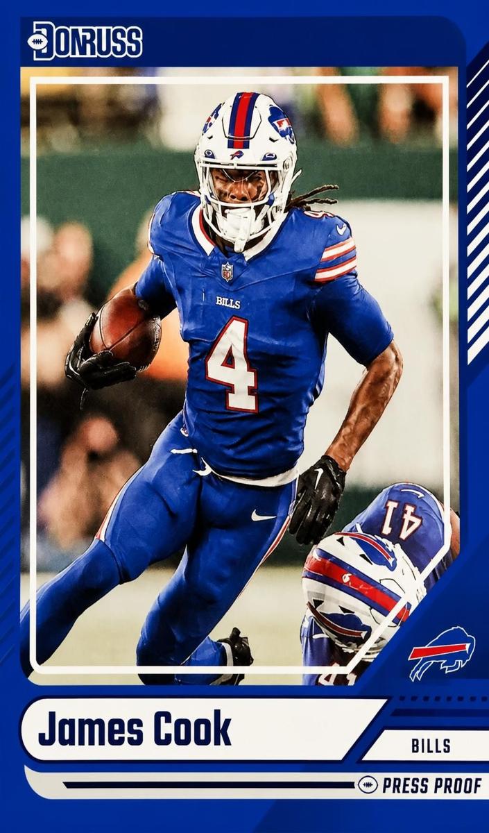 2024 Panini Donruss Football Press Proof Blue James Cook #105