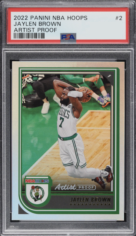 2022 Panini Hoops Basketball Artist Proof Jaylen Brown #2 PSA 9