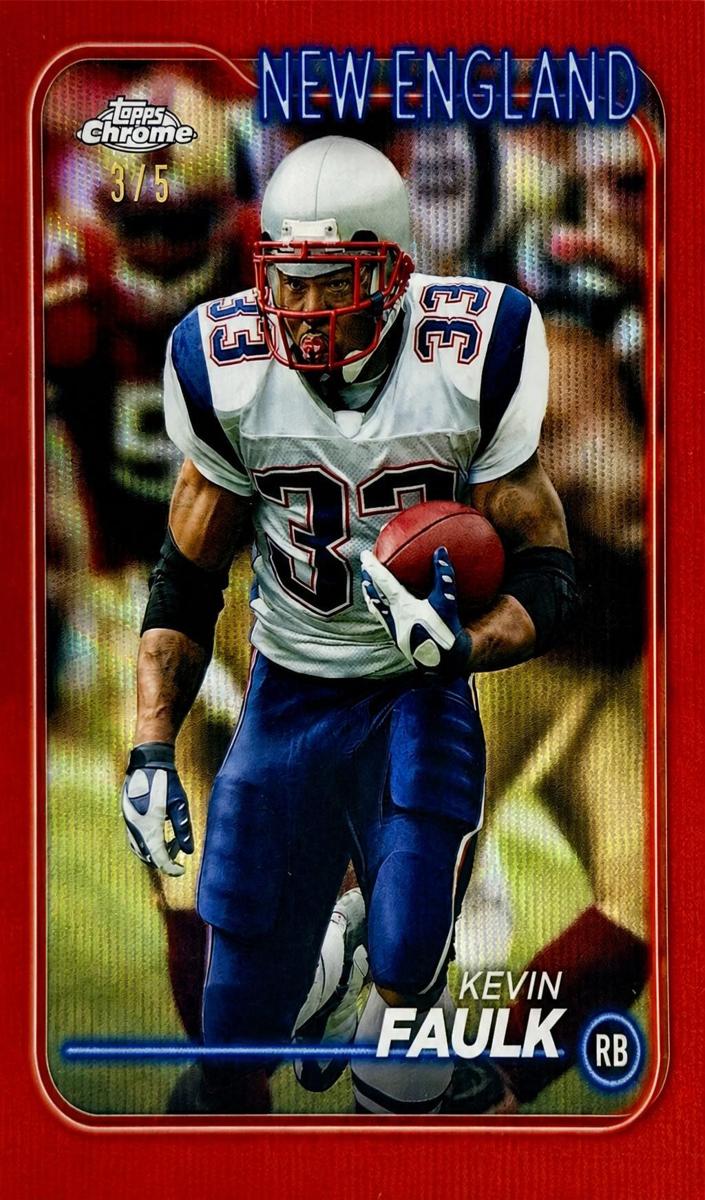 2024 Topps Chrome Football Red Wave Refractor Kevin Faulk #130 SGC 10