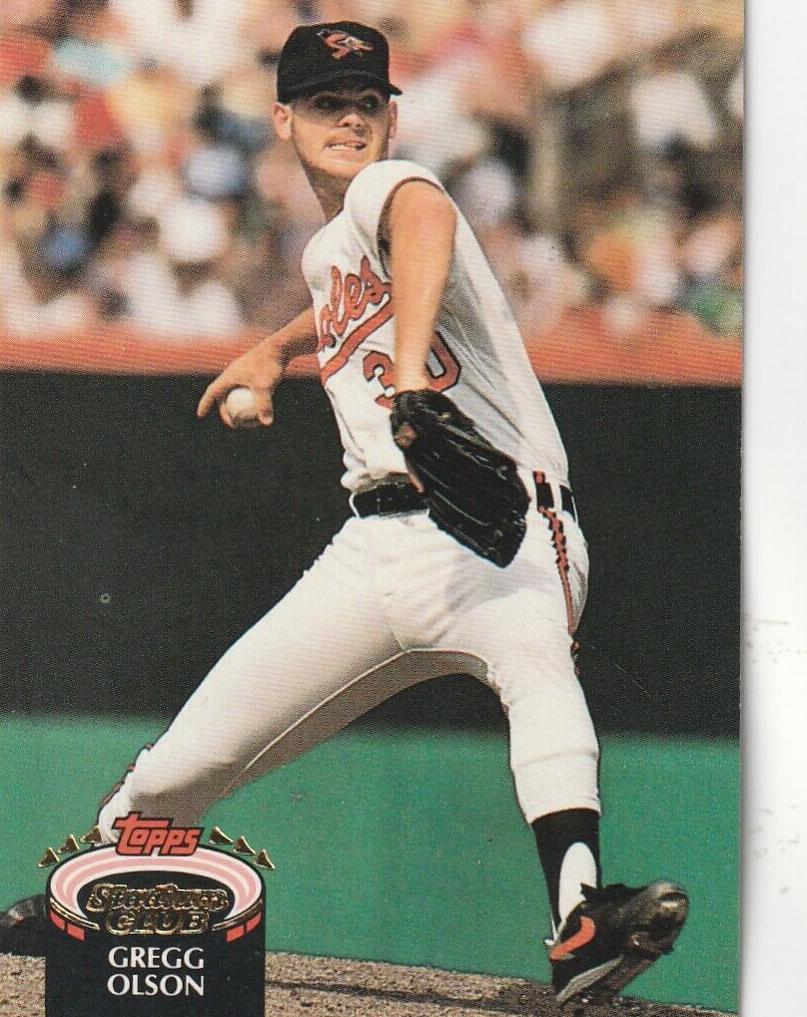 1992 Topps Stadium Club Baseball Gregg Olson #293