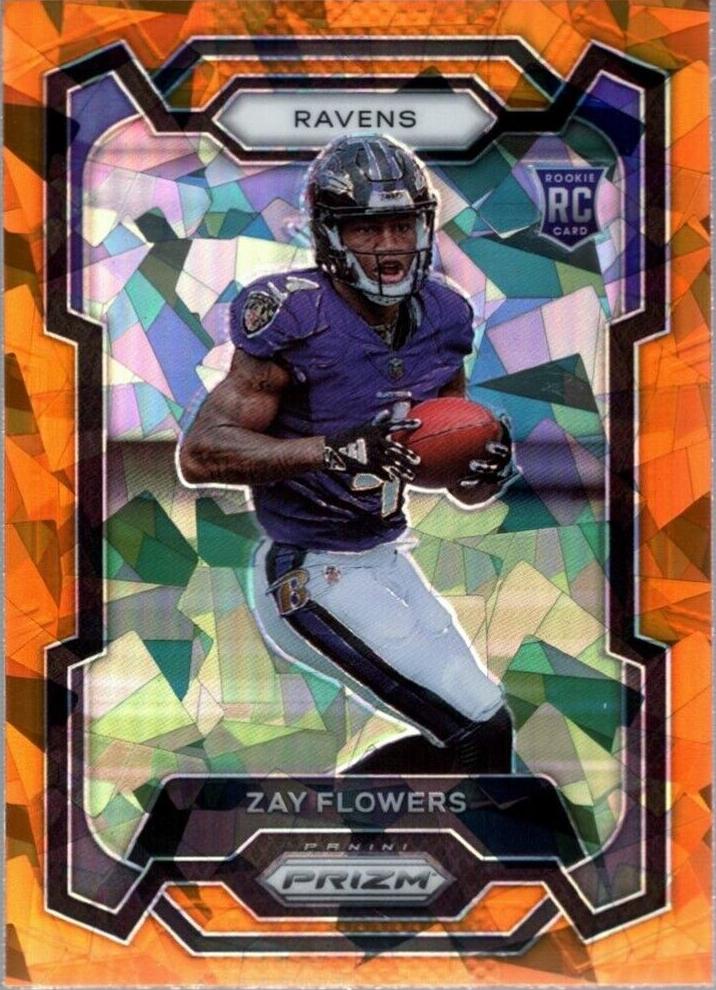 2023 Panini Prizm Football Orange Ice Zay Flowers #307
