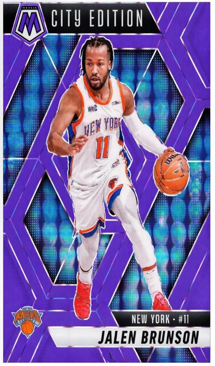 2024 Panini Mosaic Basketball Purple Fluorescent Jalen Brunson #284
