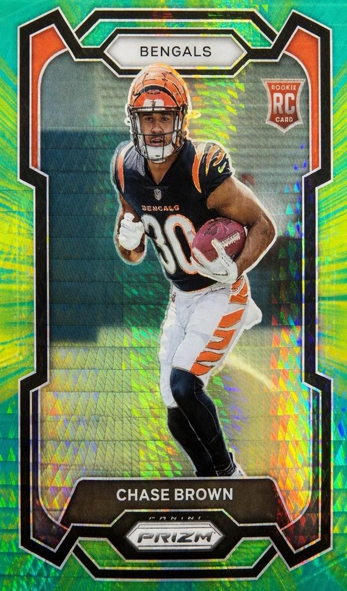 2023 Panini Prizm Football Hyper Chase Brown #318 PSA 9