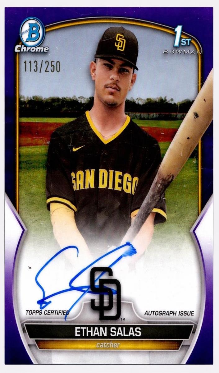 2023 Bowman Chrome Prospects Baseball Purple Ethan Salas #CPA-ESS PSA 10