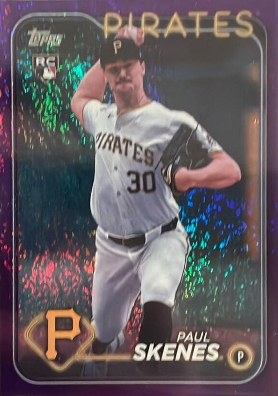 2024 Topps Update Baseball Purple Holofoil Paul Skenes #US100