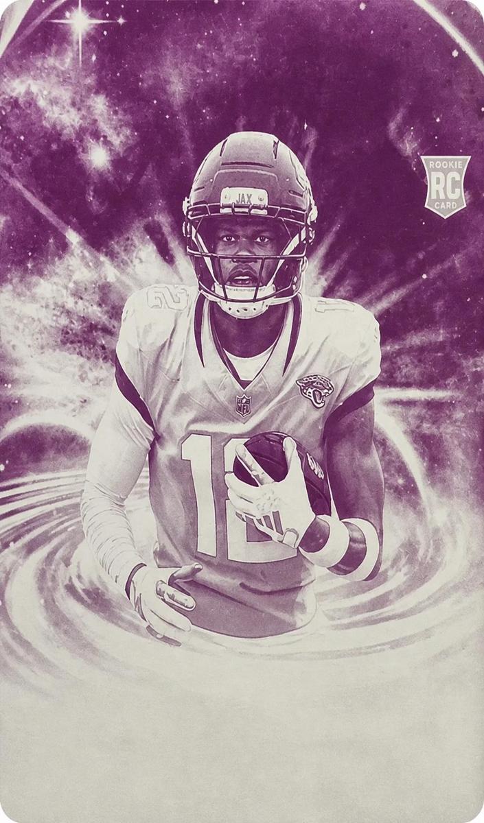 2025 Panini Origins Football Printing Plate Magenta Travis Hunter #142