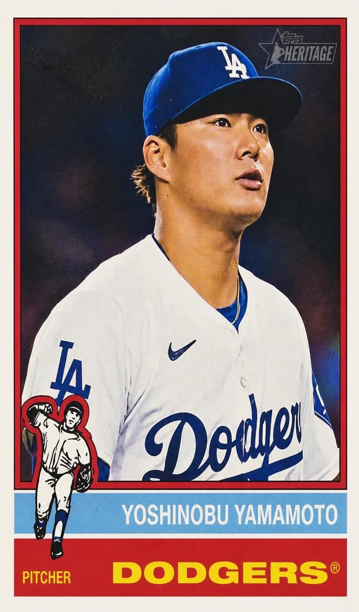 2025 Topps Heritage Baseball Yoshinobu Yamamoto #172 PSA 10