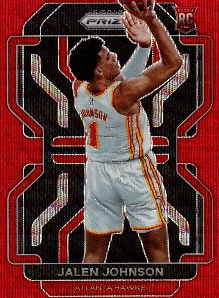 2021 Panini Prizm Basketball Prizms Ruby Wave Jalen Johnson #305