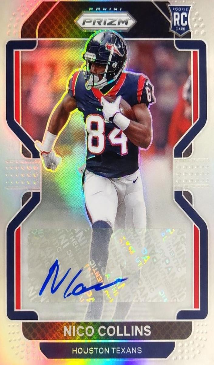 2021 Panini Prizm Football Silver Nico Collins #360 PSA 8