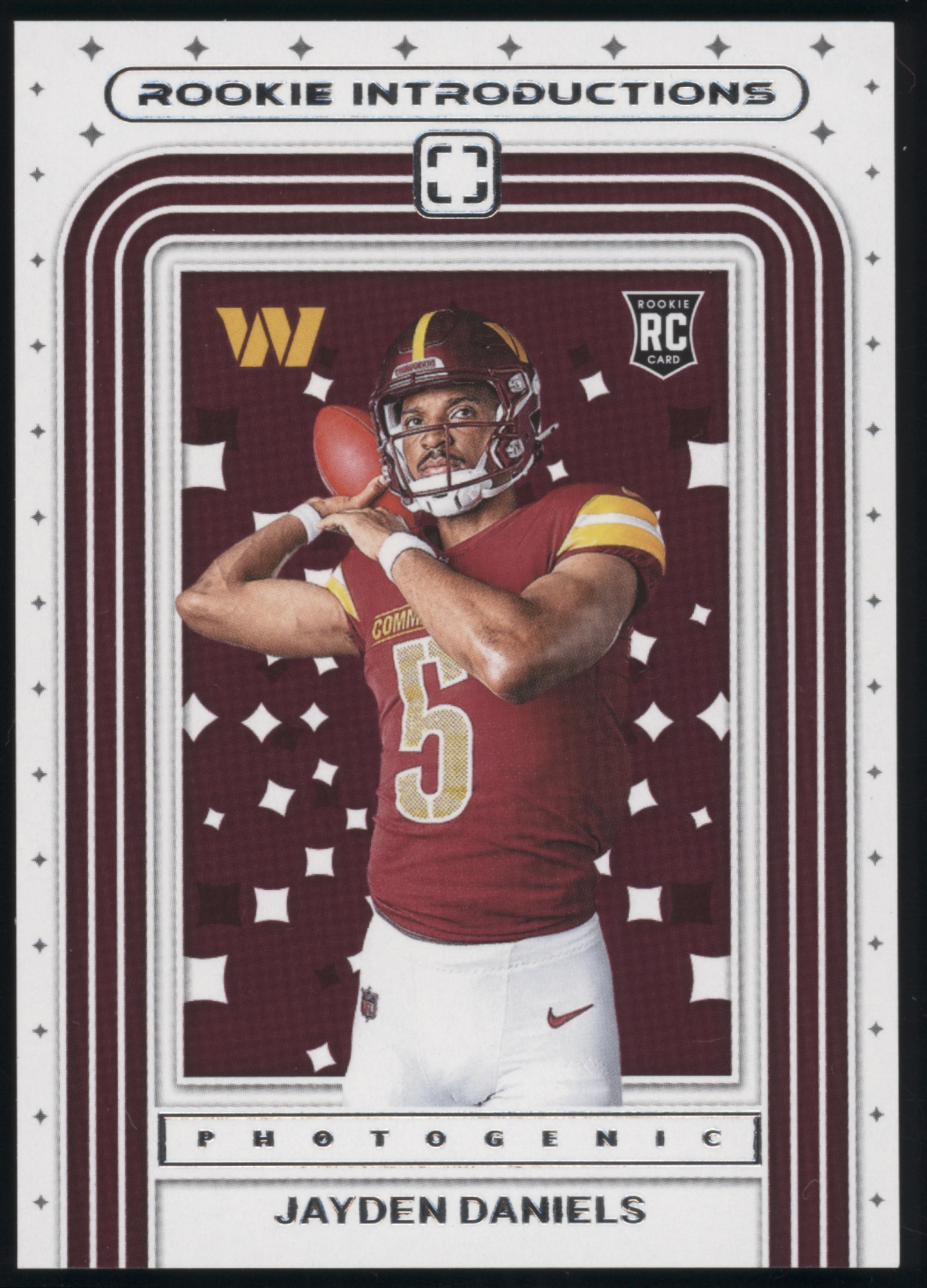 2024 Panini PhotoGenic Football Jayden Daniels #7 PSA 9