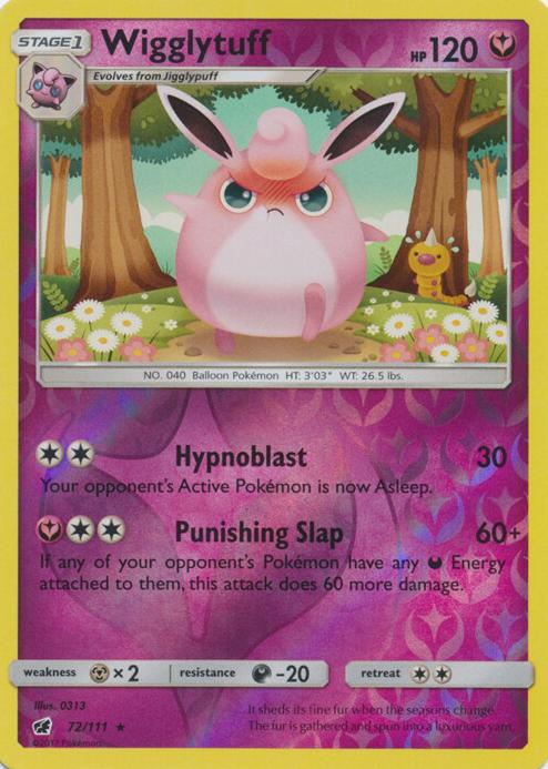 2017 Pokemon Sun & Moon Crimson Invasion Reverse Holo Wigglytuff #72 PSA 9