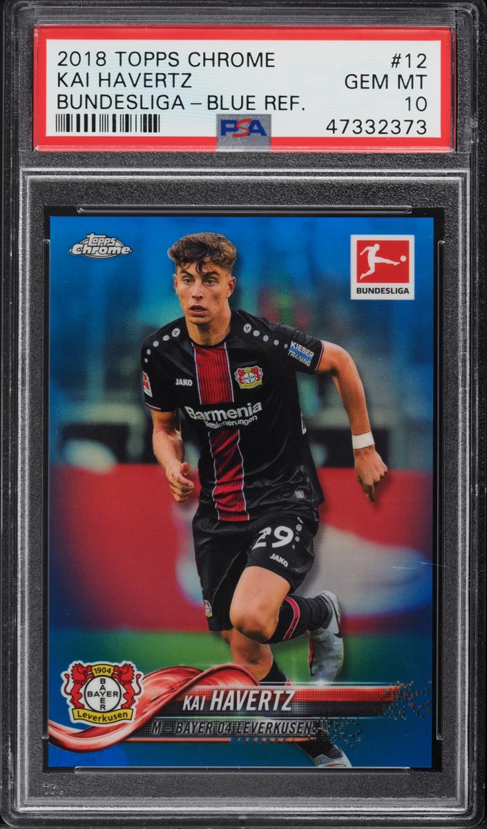 2018 Topps Chrome Bundesliga Soccer Blue Kai Havertz #12
