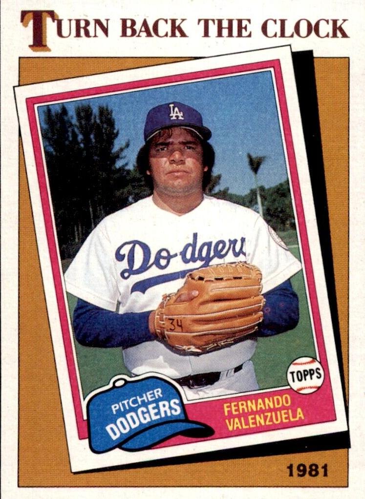 1986 Topps Baseball Fernando Valenzuela #401 PSA 9