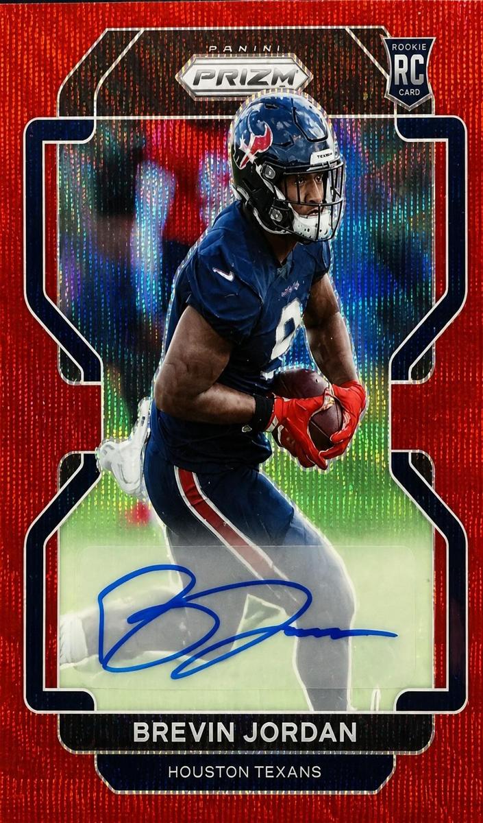2021 Panini Prizm Football Red Wave Prizm Brevin Jordan #417